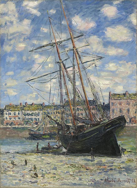 Boot bei Ebbe liegend, 1881 | Claude Monet | Giclée Leinwand Kunstdruck