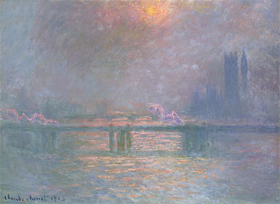 The Thames with Charing Cross Bridge, 1903 | Claude Monet | Giclée Leinwand Kunstdruck
