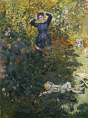 Camille und Jean im Garten von Argenteuil, n.d. | Claude Monet