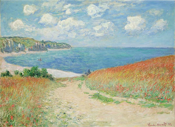 The Meadow Road to Pourville, 1882 | Claude Monet | Giclée Canvas Print