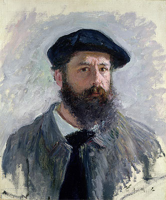 Self Portrait with a Beret, 1886 | Claude Monet | Giclée Leinwand Kunstdruck