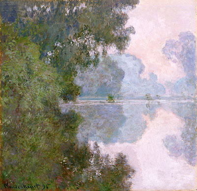 Morning on the Seine, near Giverny, 1896 | Claude Monet | Giclée Leinwand Kunstdruck