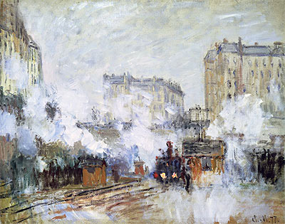 Gare Saint-Lazare, Arrival of a Train, 1877 | Claude Monet | Giclée Leinwand Kunstdruck