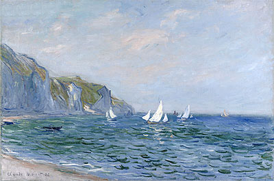 Cliffs and Sailboats at Pourville, 1882 | Claude Monet | Giclée Canvas Print