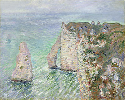 The Needle and the Porte d'Aval, Etretat, 1886 | Claude Monet | Giclée Leinwand Kunstdruck