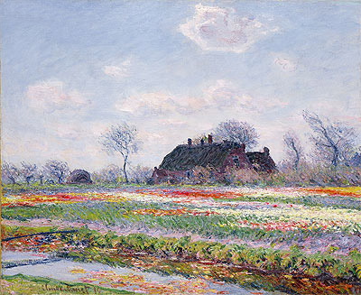 Claude Monet | Tulip Fields at Sassenheim near Leiden, 1886 | Giclée Canvas Print