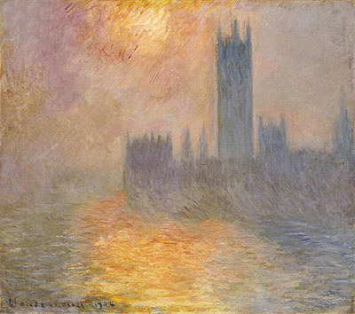 Claude Monet | The Houses of Parliament, Sunset, 1904 | Giclée Leinwand Kunstdruck