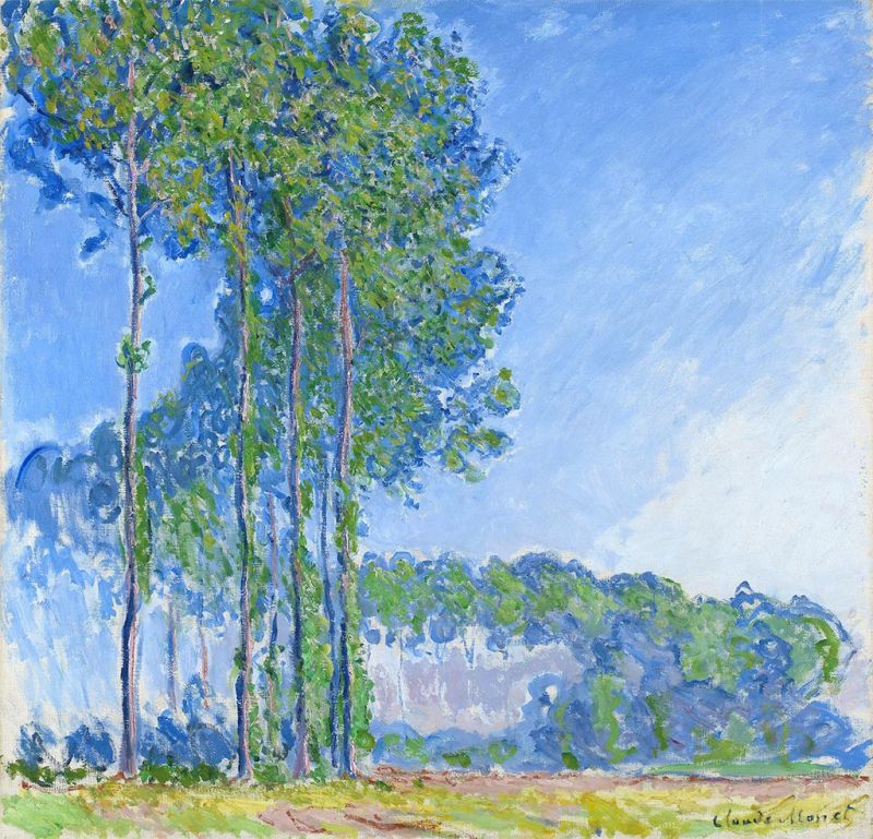 Les Peupliers (Poplars), 1891 | Claude Monet | Giclée Canvas Print