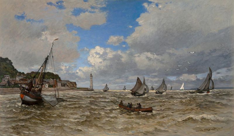 Mündung der Seine bei Honfleur, 1865 | Claude Monet | Giclée Leinwand-Kunstdruck
