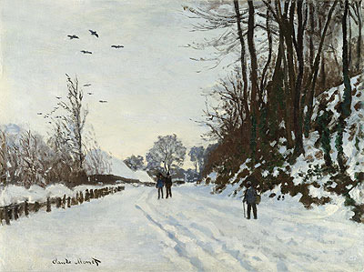 The Road to the Saint-Simeon Farm in Winter, 1867 | Claude Monet | Giclée Canvas Print