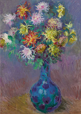 Claude Monet | Vase of Chrysanthemums, 1882 | Giclée Leinwand Kunstdruck