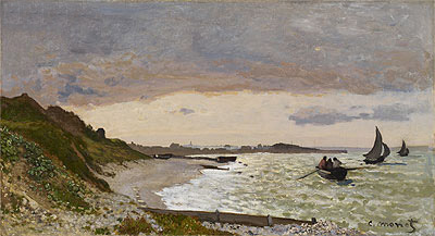 Claude Monet | The Seashore at Sainte-Adresse, 1864 | Giclée Canvas Print