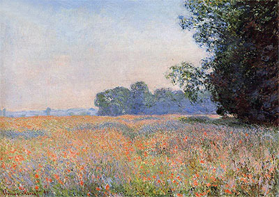 Claude Monet | Field of Oats with Poppies, 1890 | Giclée Canvas Print