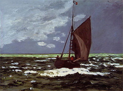 Claude Monet | Stormy Seascape, 1867 | Giclée Canvas Print