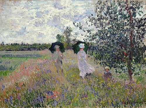 Claude Monet | Promenade near Argenteuil, c.1873/75 | Giclée Canvas Print