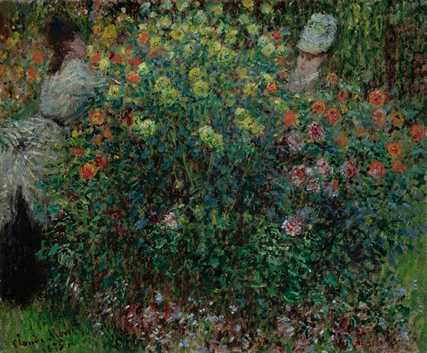Claude Monet | Women Amidst Flowers, 1875 | Giclée Canvas Print