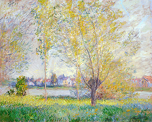 Monet | Willows at Vetheuil, 1880 | Giclée Canvas Print