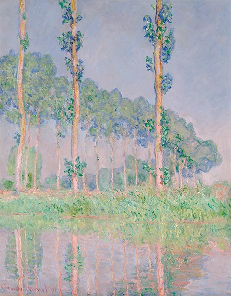 Poplars, Pink Effect, 1891 | Monet | Giclée Canvas Print