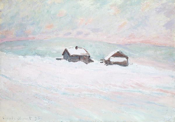Die Häuser im Schnee, Norwegen, 1895 | Claude Monet