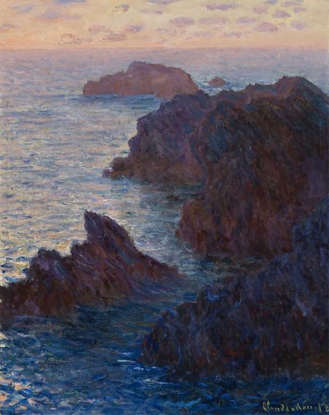 Felsen bei Belle-Île, Port-Domois, 1886 | Claude Monet | Giclée Leinwand Kunstdruck