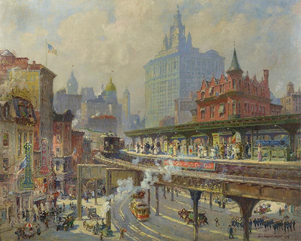 Colin Campbell Cooper | Chatham Square, 1919 | Giclée Canvas Print