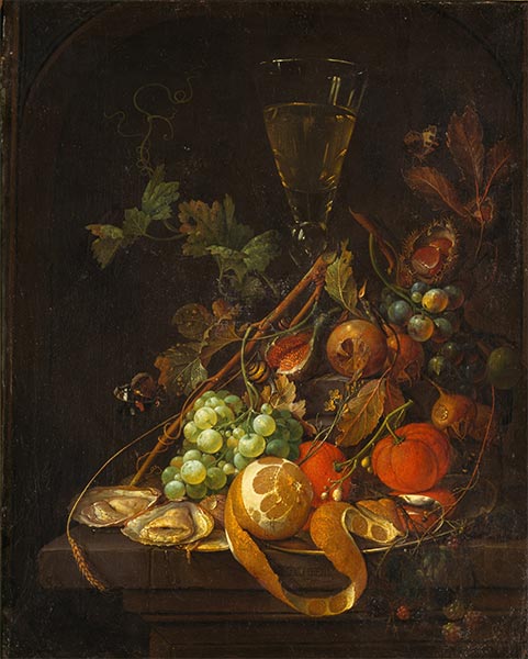 Stillleben mit Früchten, n.d. | Cornelis de Heem | Giclée Leinwand Kunstdruck