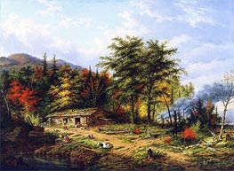 Clearing Land near the St. Maurice River | Cornelius Krieghoff | Painting Reproduction