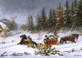 A Winter Incident | Cornelius Krieghoff | Painting Reproduction