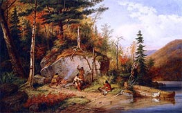 Cornelius Krieghoff | Canadian Autumn, View on the Road to Lake St. John | Giclée Canvas Print