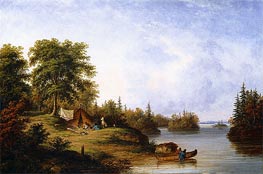 In the Thousand Islands, c.1858 by Cornelius Krieghoff | Canvas Print