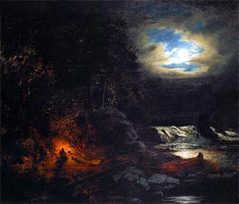 Portage near Falls of Grand'Mere, St. Maurice River | Cornelius Krieghoff | Gemälde Reproduktion
