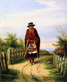 The Indian Moccasin Seller, c.1855 by Cornelius Krieghoff | Canvas Print