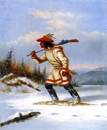The Indian Hunter, 1866 von Cornelius Krieghoff | Leinwand Kunstdruck
