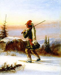 The Trapper, c.1855 von Cornelius Krieghoff | Leinwand Kunstdruck