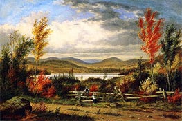 Lac Laurent: Autumn | Cornelius Krieghoff | Painting Reproduction
