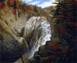 The St. Anne Falls, 1855 von Cornelius Krieghoff | Leinwand Kunstdruck