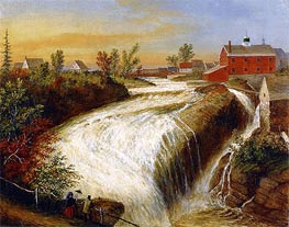 Falls of Lorette, near Quebec, 1854 von Cornelius Krieghoff | Leinwand Kunstdruck