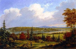 Quebec Viewed from Pointe-Lévis, 1853 von Cornelius Krieghoff | Leinwand Kunstdruck