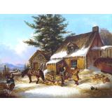 Bargaining for a Load of Wood, 1860 - Cornelius Krieghoff