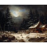 White Horse Inn by Moonlight, 1851 - Cornelius Krieghoff