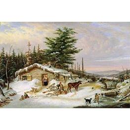 Settler's Log House - Cornelius Krieghoff