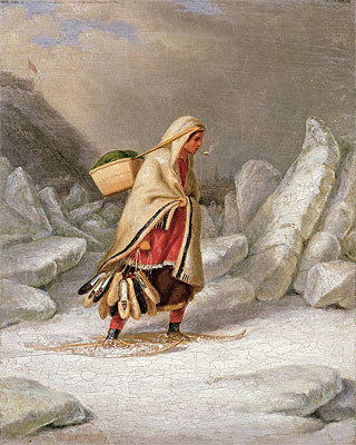 An Indian Woman Wearing Snowshoes, n.d. | Cornelius Krieghoff | Giclée Canvas Print