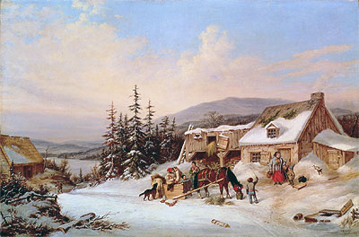 Cornelius Krieghoff | Quebec, 1858 | Giclée Leinwand Kunstdruck