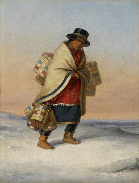 Cornelius Krieghoff | The Basket Seller, c.1850 | Giclée Canvas Print