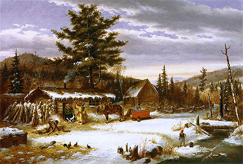 Habitant Returning from Market, 1863 | Cornelius Krieghoff | Giclée Canvas Print