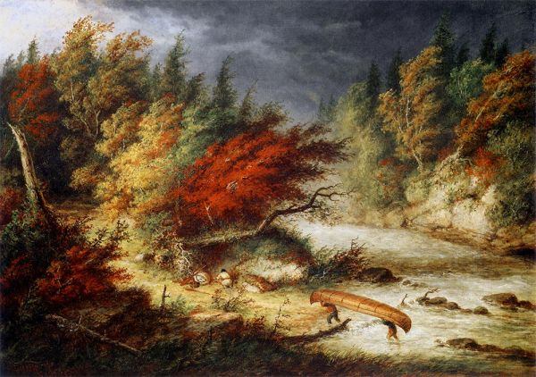 Taking Shelter from the Storm, 1857 | Cornelius Krieghoff