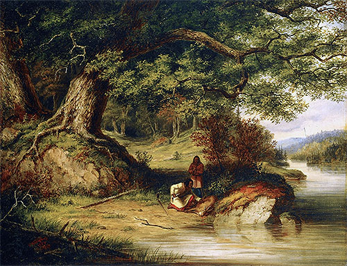 The Hunters, 1854 | Cornelius Krieghoff | Giclée Leinwand Kunstdruck