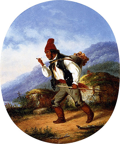 The Berry Seller, 1860 | Cornelius Krieghoff | Giclée Leinwand Kunstdruck