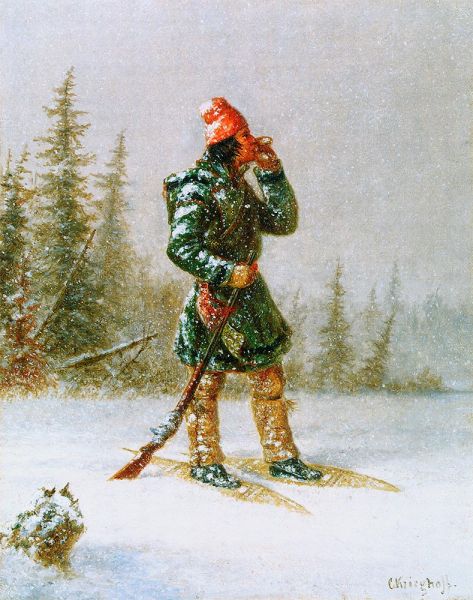 Der Elchruf, c.1860 - Cornelius Krieghoff