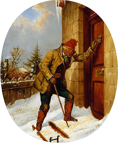 Pour le Bon Dieu, 1859 | Cornelius Krieghoff | Giclée Leinwand Kunstdruck